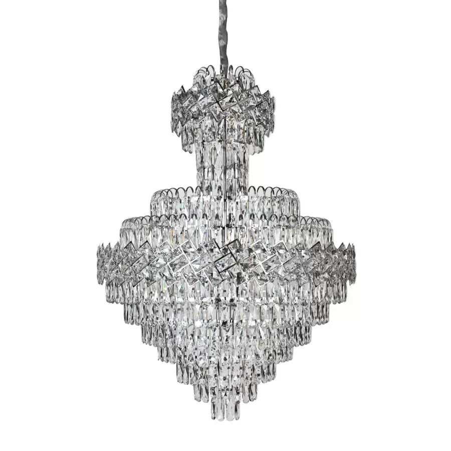 Candelabru Cristal Joel 22x E27 Argintiu Candelabre Cristal Default Title Alessandro Design