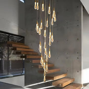 Candelabru Cristal LED Suspendat, 39W, Iustinian, Diametru 60cm, Inaltime Reglabila, Auriu, Metal si Cristal Candelabre Cristal Default Title Alessandro Design