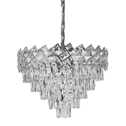 Candelabru Cristal WINDSOR Eleganza 8xE14, Diametru 39cm, Crom Lucios, Inaltime Reglabila Candelabre Cristal Default Title Alessandro Design