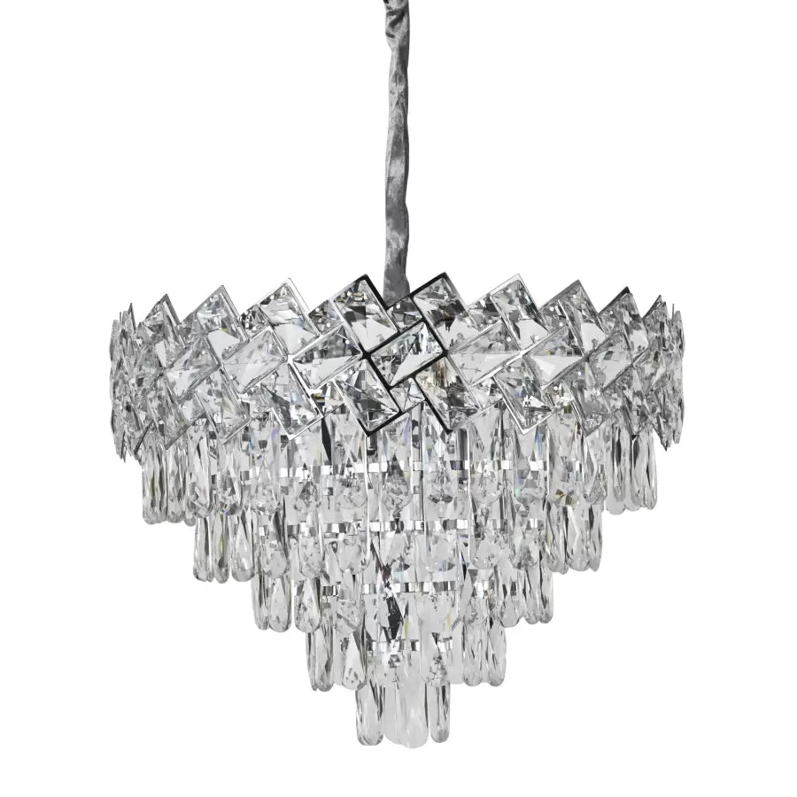 Candelabru Cristal WINDSOR Eleganza 8xE14, Diametru 39cm, Crom Lucios, Inaltime Reglabila Candelabre Cristal Default Title Alessandro Design