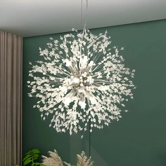 Candelabru Cristal Schönbrunn, 6x G9, Diametru 40cm, Crom Lucios, Inaltime Reglabila Candelabre Moderne Default Title Alessandro Design