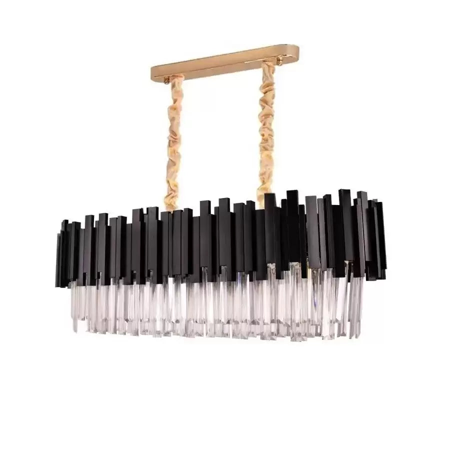 Candelabru Cristal BLOIS Regalis 10xE14, Lungime 80cm, Negru, Inaltime Reglabila Candelabre Cristal Default Title Alessandro Design