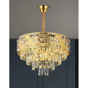 Candelabru Cristal NEUSCHWANSTEIN Eleganza 7xE14, Diametru 49cm, Auriu, Inaltime Reglabila Candelabre Cristal Default Title Alessandro Design