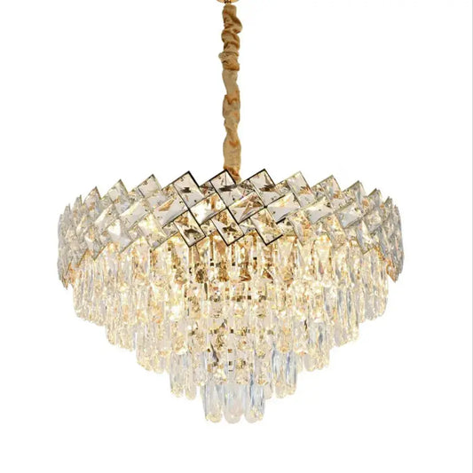 Candelabru Cristal Villante 10x E27 Auriu Candelabre Cristal Default Title Alessandro Design