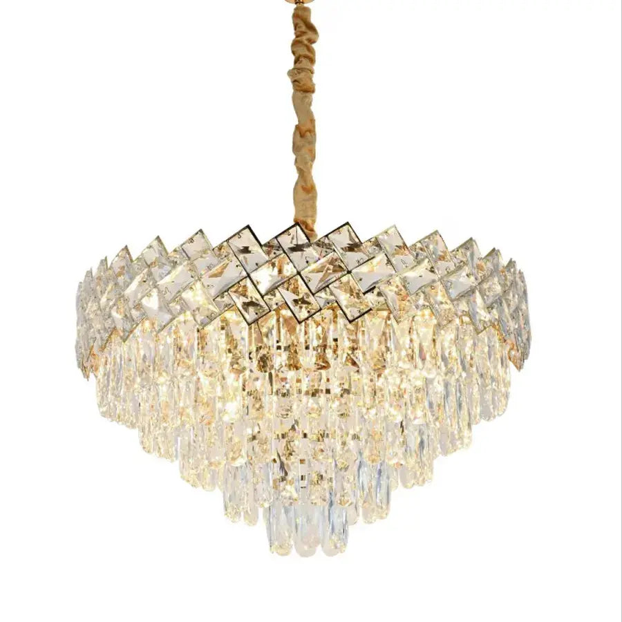 Candelabru Cristal Villante 10x E27 Auriu Candelabre Cristal Default Title Alessandro Design