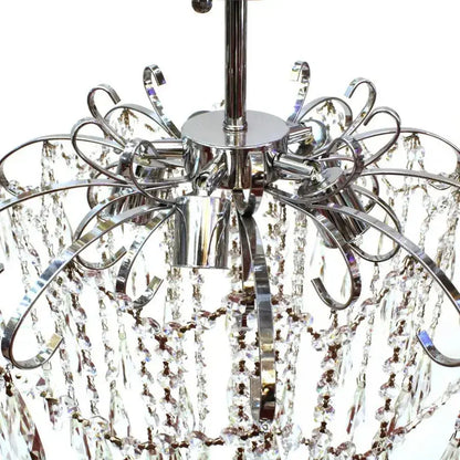 Candelabru Cristal EDINBURGH Eleganza, 5xE27, Diametru 47cm, Crom Lucios Candelabre Clasice Default Title Alessandro Design