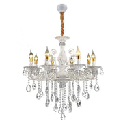 Candelabru Cristal SANSSOUCI Magno, 8xE14, Diametru 68cm, Alb Candelabre Clasice Default Title Alessandro Design