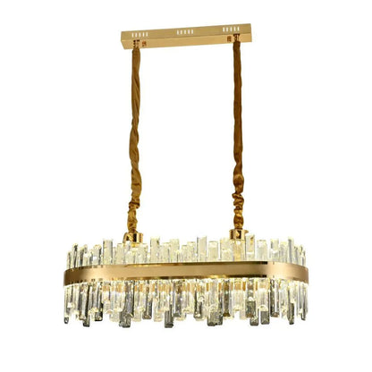Candelabru LED Achim cu Telecomanda, 200W, Diametru 80cm, Auriu, Dimabil Candelabre Cristal Default Title Alessandro Design