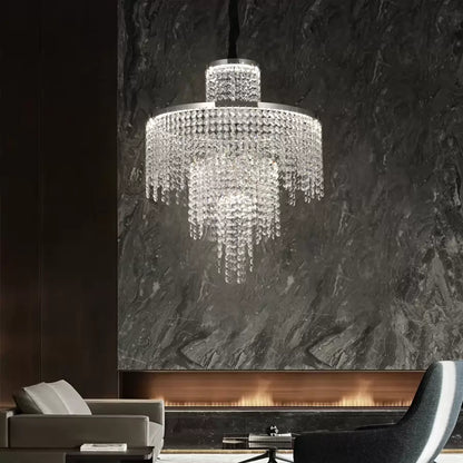 Candelabru LED Cristal cu Telecomanda Oscar 59W Dimabil Argintiu Candelabre Moderne Default Title Alessandro Design