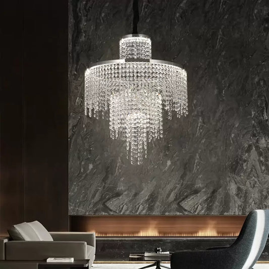 Candelabru LED Cristal cu Telecomanda Oscar 59W Dimabil Argintiu Candelabre Moderne Default Title Alessandro Design