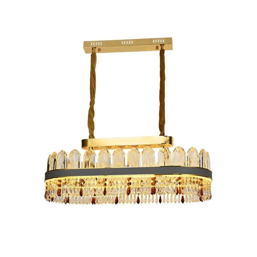 Candelabru LED Pollux cu Telecomanda, 156W, Diametru 80cm, Auriu, Cristal, Dimabila Candelabre Cristal Default Title Alessandro Design