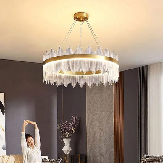 Candelabru LED cu Telecomanda Lazaro 63W Dimabil Auriu Candelabre Cristal Default Title Alessandro Design