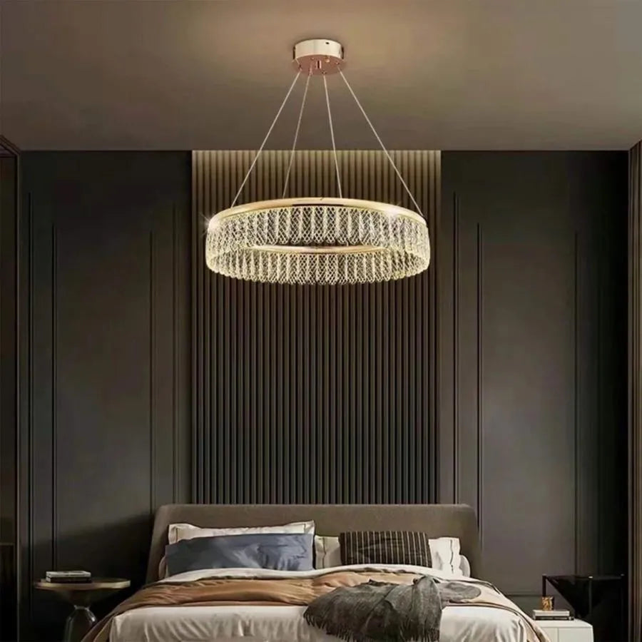 Candelabru LED cu Telecomanda Zareef 80W, Auriu Candelabre Cristal Default Title Alessandro Design