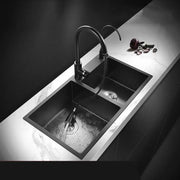 Chiuveta Bucatarie Inox, 75x45x21 cm, Cu accesorii, Negru Grafit Default Title Alessandro Design