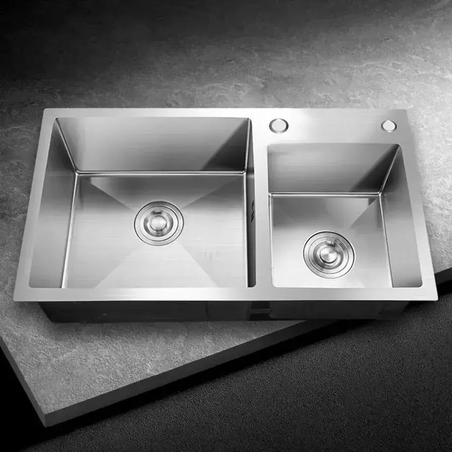 Chiuveta Bucatarie Inox, 75x45x21 cm, Cu accesorii, Inox Periat Chiuvete Default Title Alessandro Design