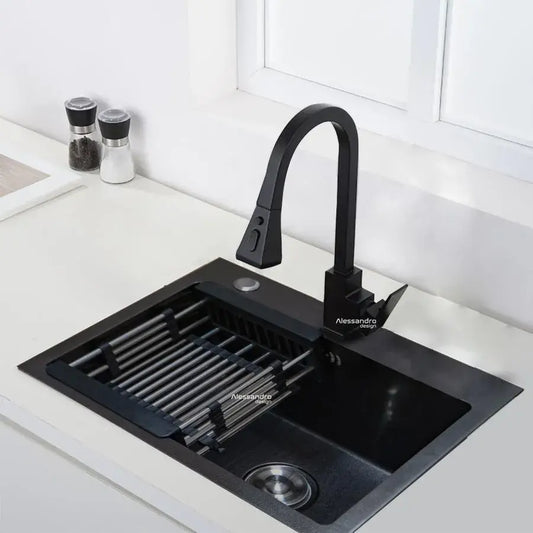 Chiuveta Bucatarie Inox, 60x45 cm, Gri Inchis Default Title Alessandro Design
