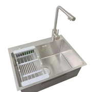 Chiuveta Bucatarie Inox, 50x40X21cm, Cu Accesorii, Inox Periat Chiuvete Default Title Alessandro Design