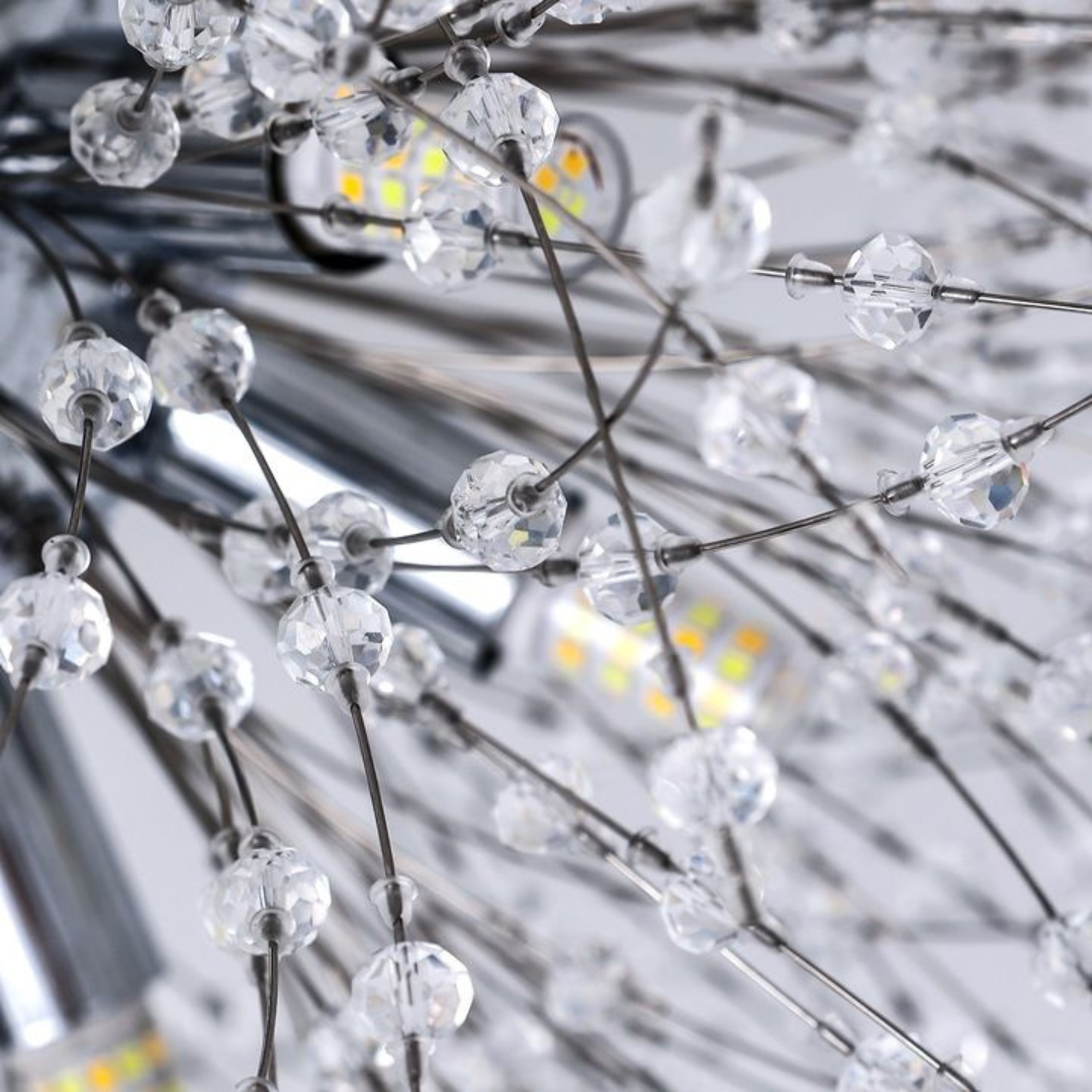 Candelabru Cristal Schönbrunn, 6x G9, Diametru 40cm, Crom Lucios, Inaltime Reglabila Candelabre Moderne Default Title Alessandro Design