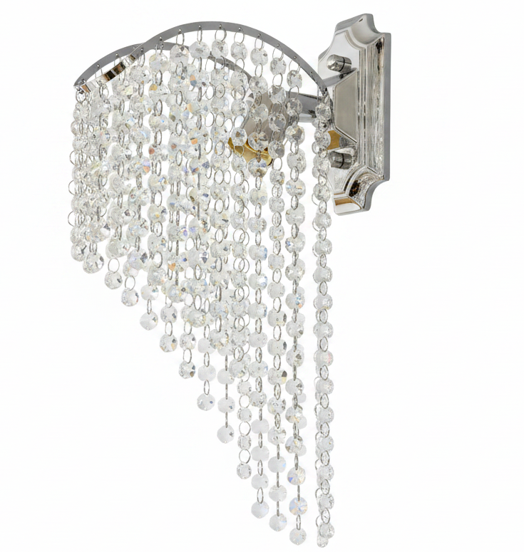 Aplica Cristal Ander 1x E14 Crom Lucios