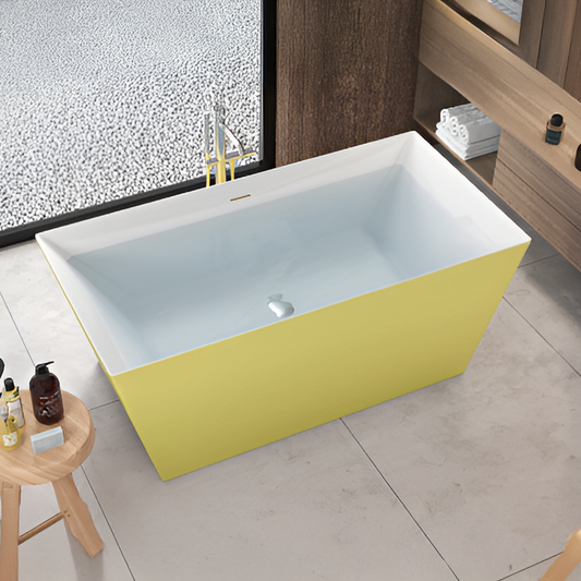 Cada Freestanding, Drepuntghiulara, Acril, Lemon Yellow, 170×78×60 Cm Cazi Freestanding Default Title Alessandro Design