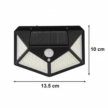 Lampa Solara cu Senzor de Miscare, 100 LED-uri, IP.65, Negru Aplice de Exterior Default Title Alessandro Design