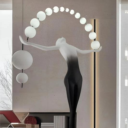 Lampadar Anatolio LED 24W 4000KMetal Negru Veioze & Lampadare Default Title Alessandro Design