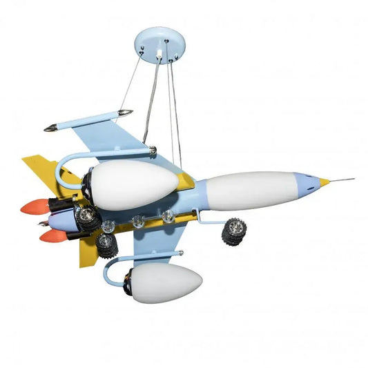 Lustra Avion 5x E14 Albastru Lustre Copii Default Title Alessandro Design