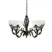 Lustra Rustic COTTAGE, 5XE27, Bronz Antichizat, Metal si Sticla Candelabre Clasice Default Title Alessandro Design