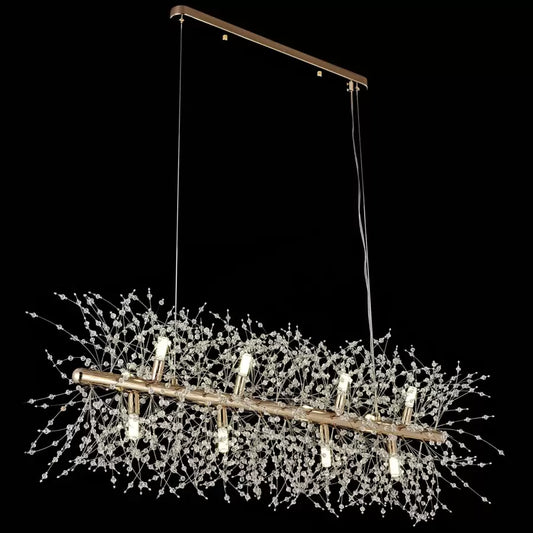 Candelabru Cristal Lachlan 8x G9 Auriu Candelabre Moderne Default Title Alessandro Design