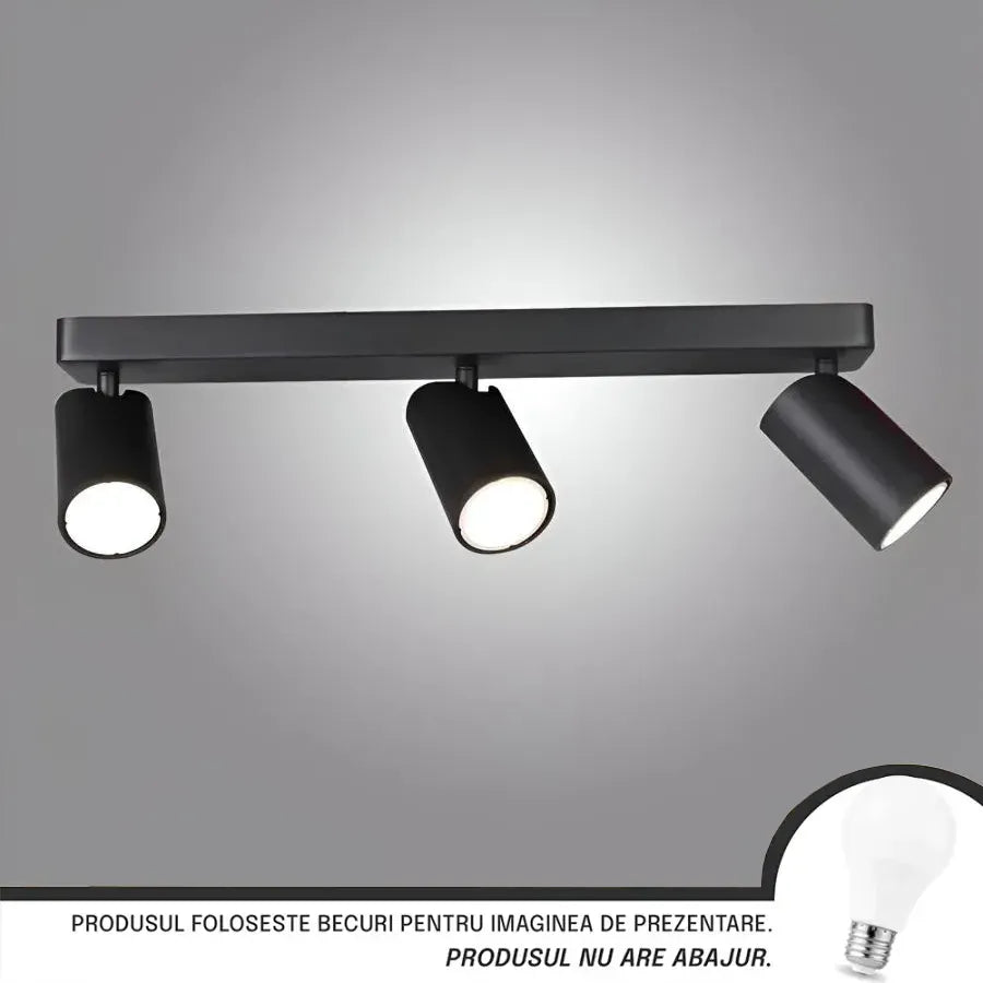 Lustra Joom cu Proiectoare Liniar 3XGU10 Negru Plafoniere LED Default Title Alessandro Design