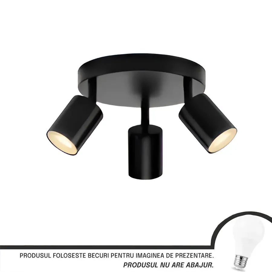 Lustra Joom cu Proiectoare Rotund, 3 X GU10, Negru Lustre Moderne Default Title Alessandro Design