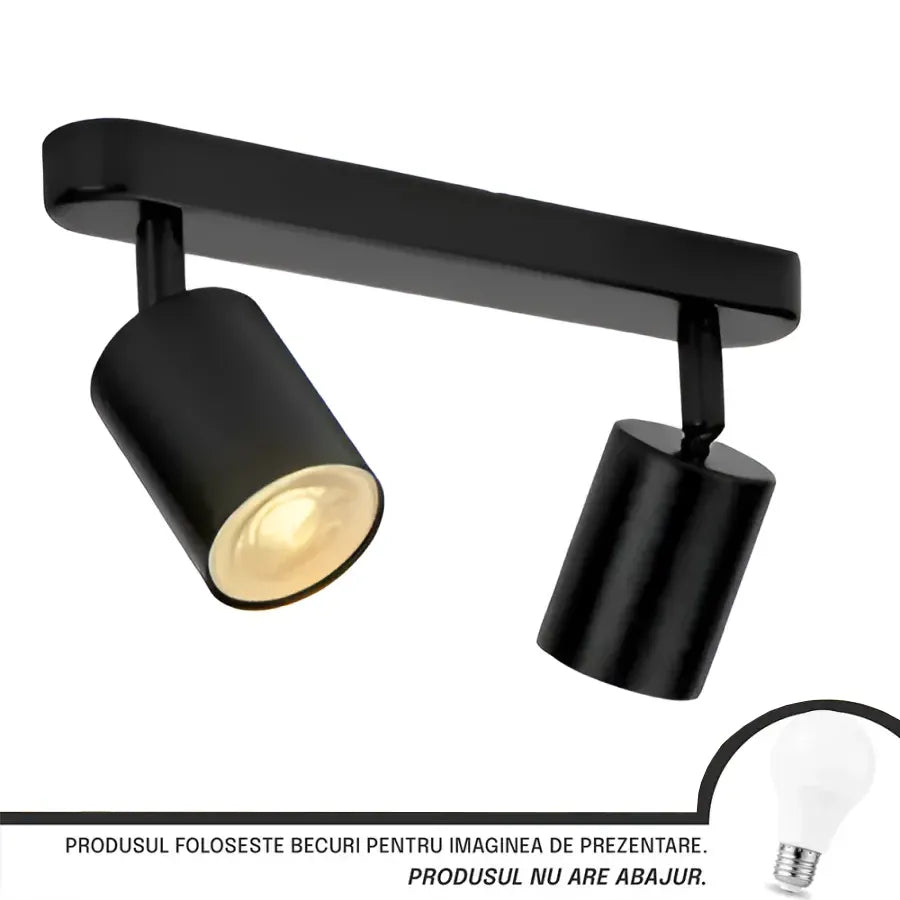 Lustra Joom cu Proiector Liniar 2XGU10 Negru Lustra LED Default Title Alessandro Design