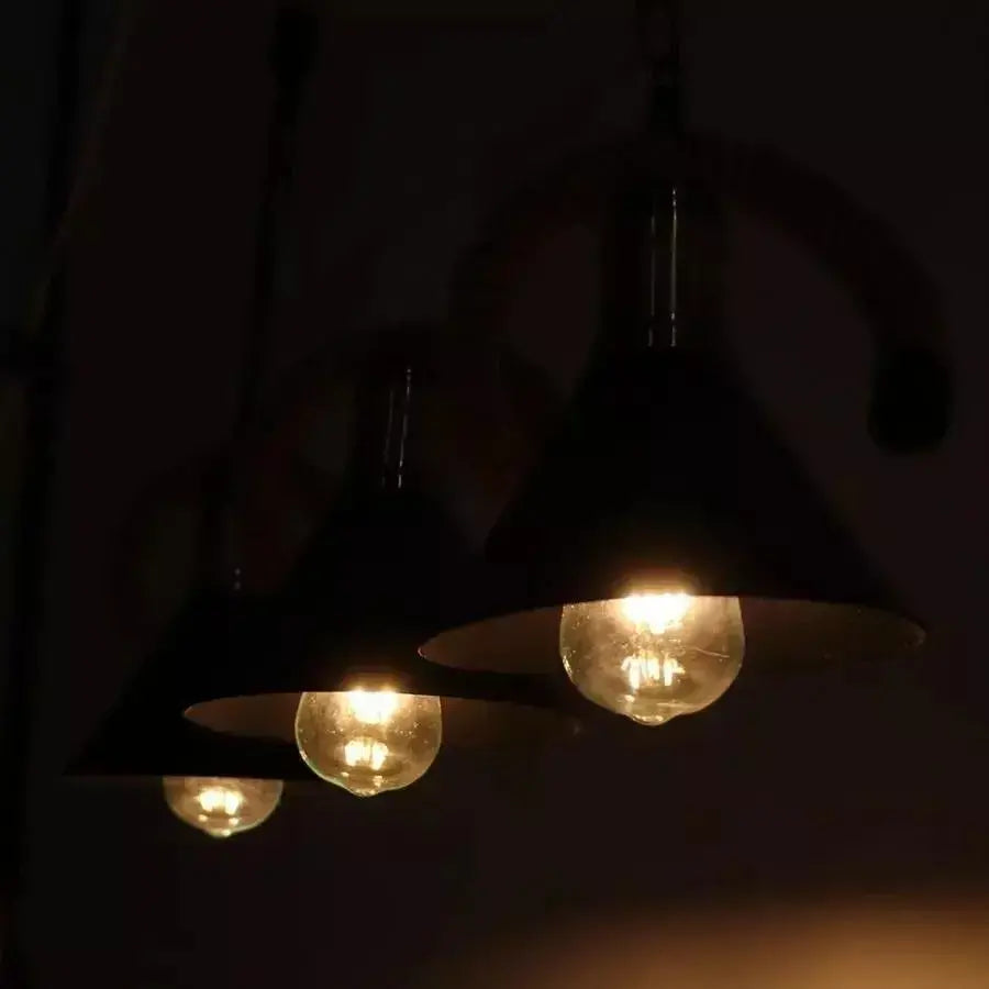 Lustra Franghie 3xE27, Maro, Metal si Sfoara Lustre Vintage Default Title Alessandro Design