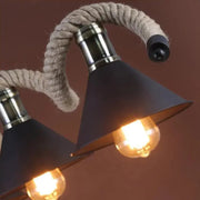 Lustra Franghie, 5xE27, Maro, Metal si Sfoara LV570/5BK Lustre Vintage Default Title Alessandro Design