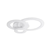 Lustra LED KYLIE 77W, 3 Cercuri, lumina Rece/Calda/Neutra, Alb