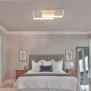 Lustra LED cu telecomanda LANDYN 37W, 2 Patrate, lumina Rece/Calda/Neutra, Dimabila, Alb Lustre LED cu Telecomanda Default Title Alessandro Design