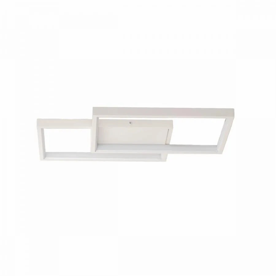 Lustra LED cu telecomanda LANDYN 37W, 2 Patrate, lumina Rece/Calda/Neutra, Dimabila, Alb Lustre LED cu Telecomanda Default Title Alessandro Design