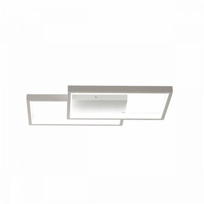 Lustra LED cu telecomanda LANDYN 37W, 2 Patrate, lumina Rece/Calda/Neutra, Dimabila, Alb Lustre LED cu Telecomanda Default Title Alessandro Design