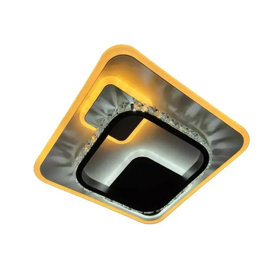 Lustra LED cu cristal ARIELLA 39W, Patrata, lumina Rece/Calda/Neutra, Negru Lustre LED Default Title Alessandro Design
