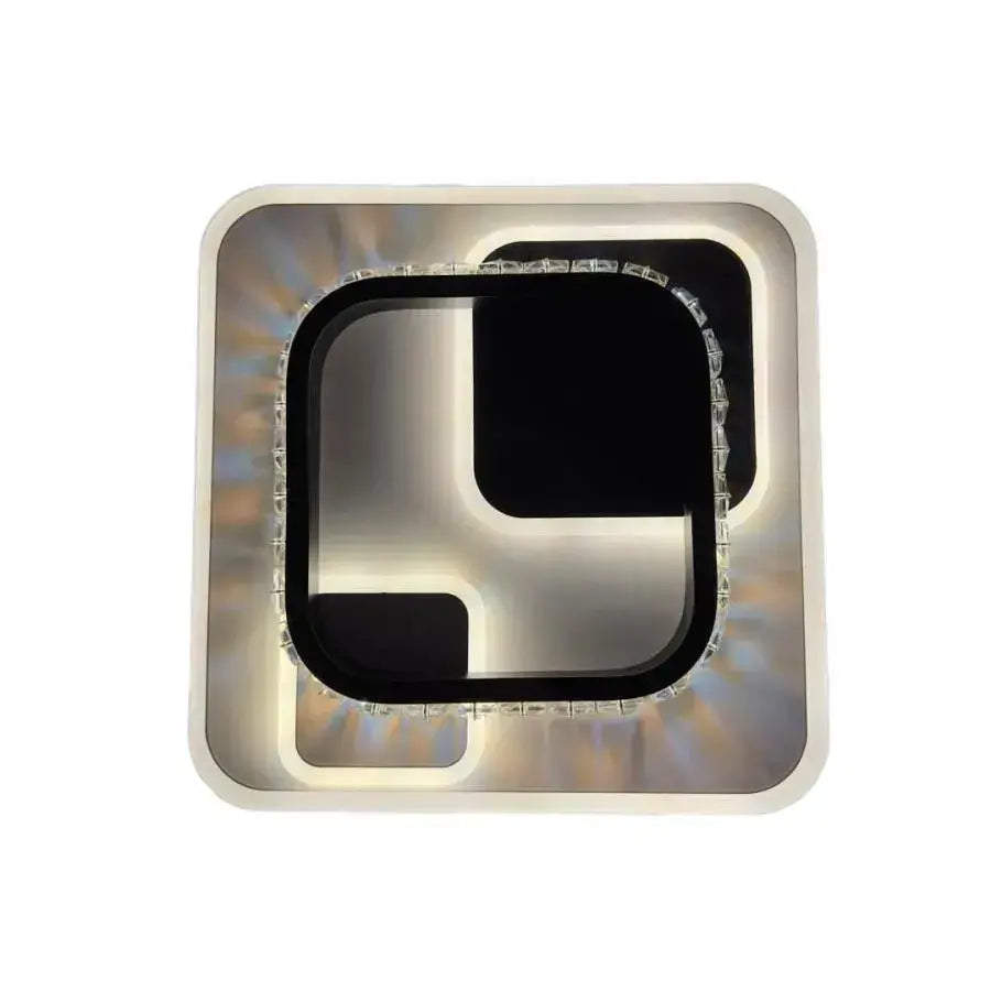 Lustra LED cu cristal ARIELLA 39W, Patrata, lumina Rece/Calda/Neutra, Negru Lustre LED Default Title Alessandro Design