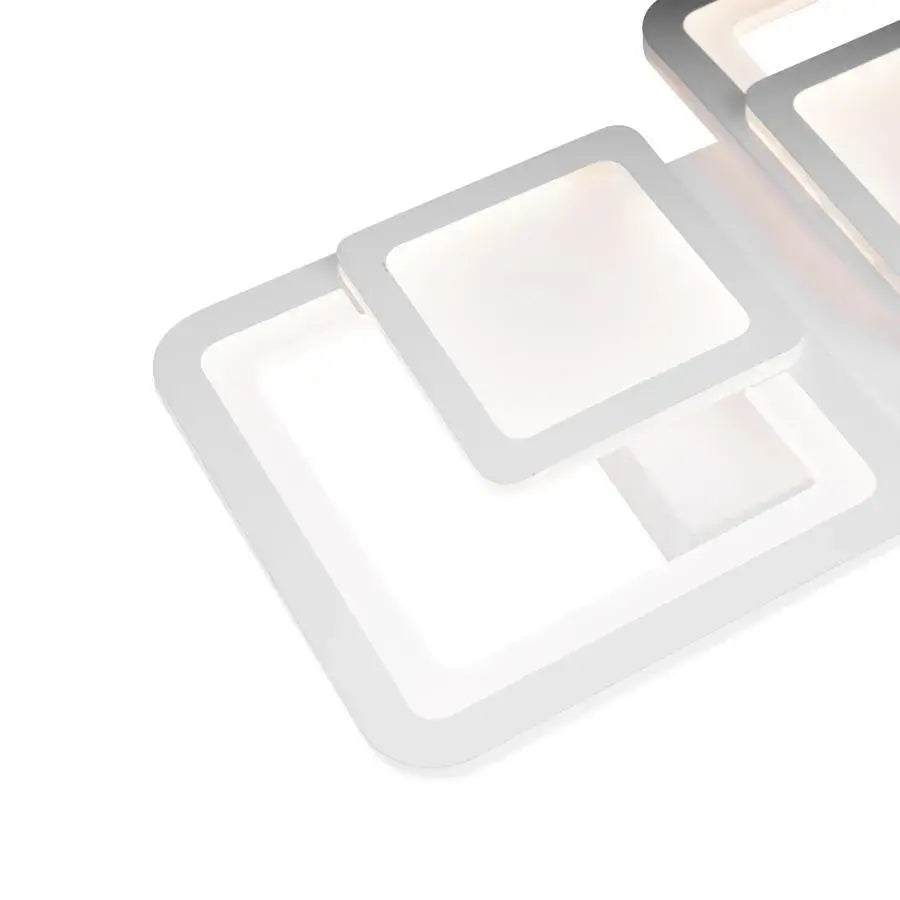 Lustra LED cu telecomanda BALANS 44W, 2 Patrate, lumina Rece/Calda/Neutra, Dimabila, Alb Lustre LED cu Telecomanda Default Title Alessandro Design