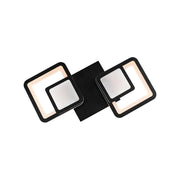 Lustra LED cu telecomanda BALANS 44W, 2 Patrate, lumina Rece/Calda/Neutra, Dimabila, Negru Lustre LED cu Telecomanda Default Title Alessandro Design