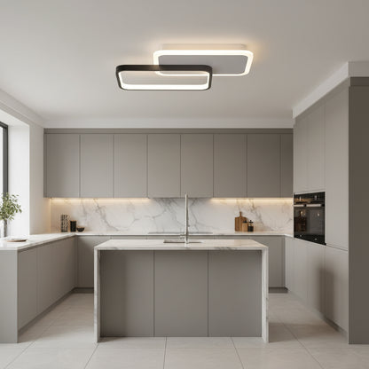 Lustra LED cu telecomanda CAROLINA 31W, 2 Elemente, lumina Rece/Calda/Neutra, Dimabila, Negru