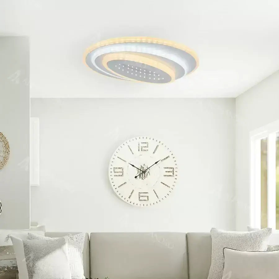 Lustra LED NEXA 3D 36W, Ovala, lumina Rece/Calda/Neutra , Alb