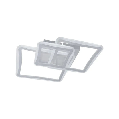 Lustra LED cu telecomanda FARYDA 120W, 3 Patrate, lumina Rece/Calda/Neutra, Dimabila, Alb