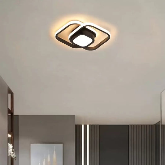 Lustra LED DUOFORM, 21W, 3 Patrate, lumina Rece/Calda/Neutra, Negru Lustre LED Default Title Alessandro Design