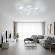 Lustra LED cu telecomanda IPOMOEA 51W, 3 Stele, lumina Rece/Calda/Neutra, Dimabila, Alb Lustre LED cu Telecomanda Default Title Alessandro Design