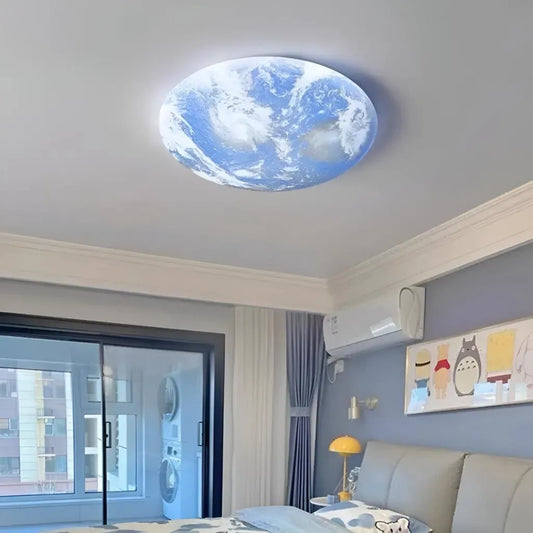 Lustra LED EARTH 41W, Diametru 30cm, lumina Rece/Calda/Neutra, Albastru Lustre LED Default Title Alessandro Design