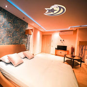 Lustra LED ELLY 36W, Luna si Stea, lumina Rece/Calda/Neutra, Maro Lustra LED Default Title Alessandro Design