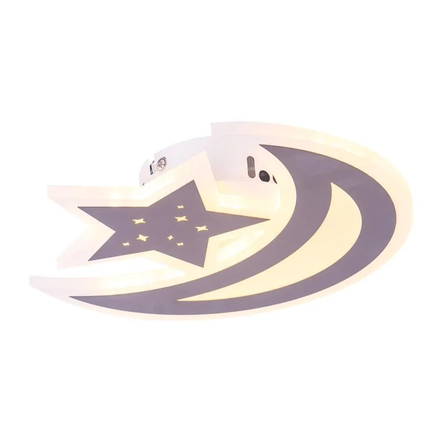 Lustra LED ELLY 36W, Luna si Stea, lumina Rece/Calda/Neutra, Maro Lustra LED Default Title Alessandro Design